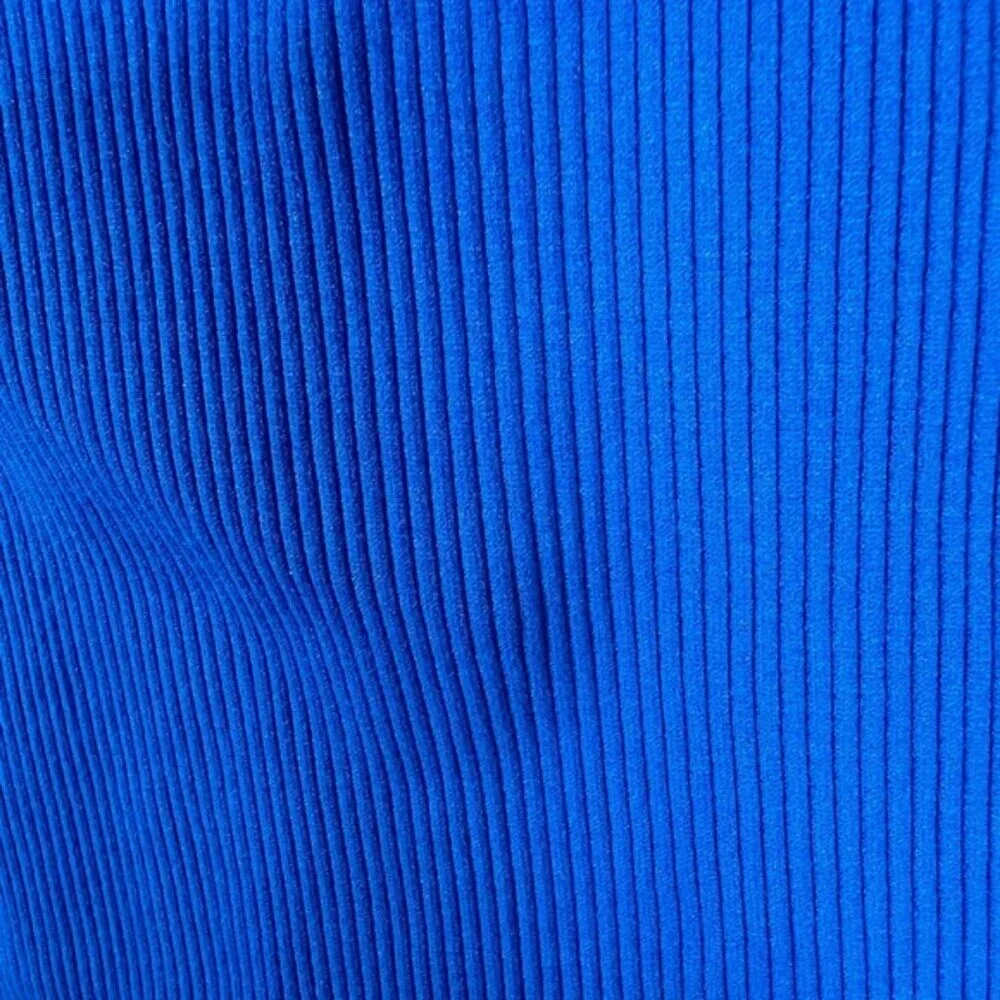 NWT ZARA Ribbed Pull on Stretch Blue Striped Romper Scoop Neck Sleeveless Sz M-L